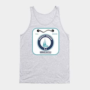 Harvey Cedars New Jersey Beach Badge Tank Top